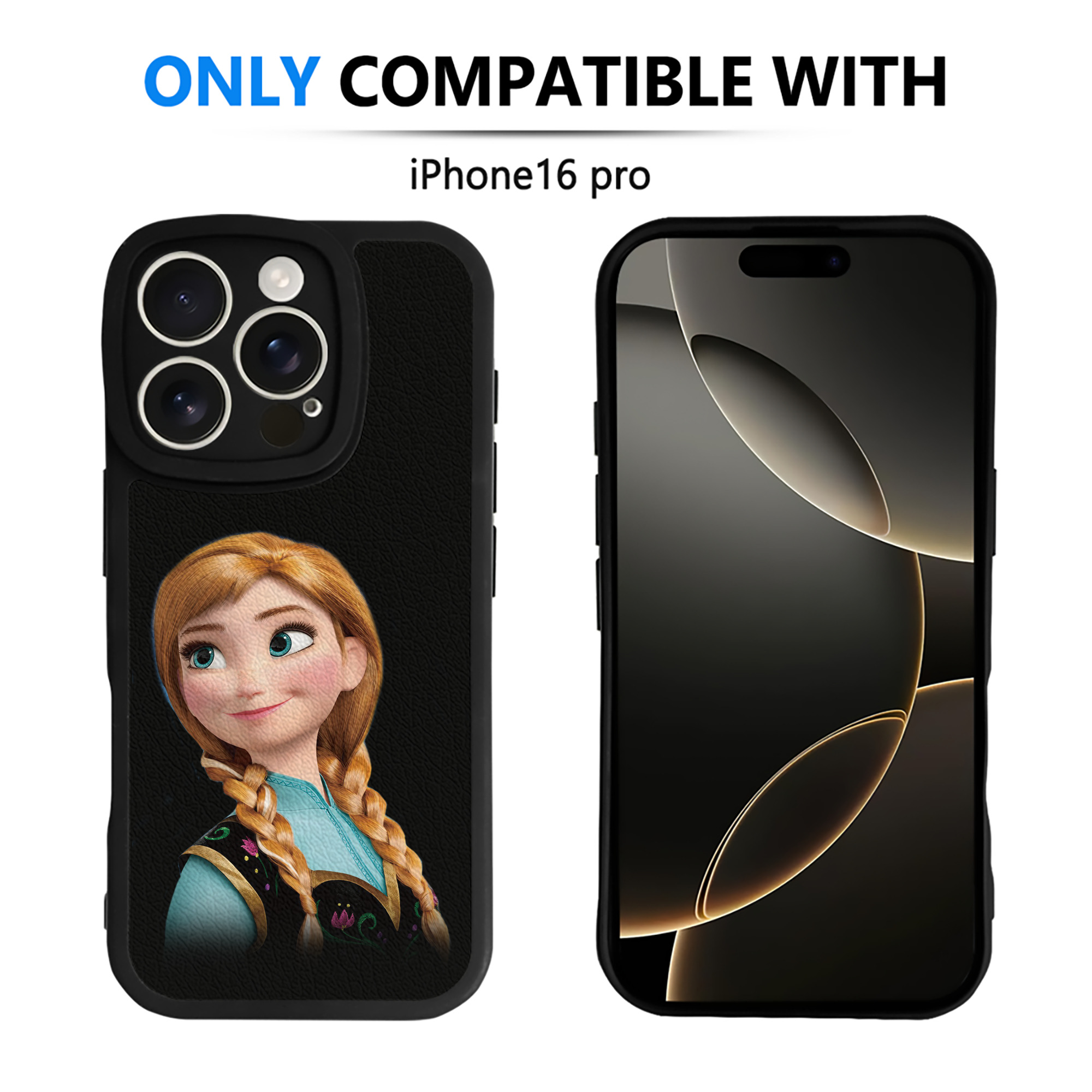 （画像用） アナと雪の女王 アンナ エルサ Frozen Anna Elsa 【iPhone 16シリーズ対応】シリコンスマホケース（レザー調） 材質：シリコン